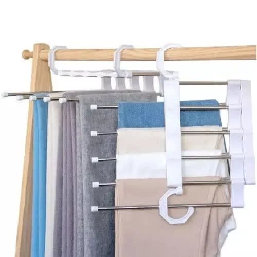 5-in-1 Stainless Steel Multi-functional Pants Rack Hanger