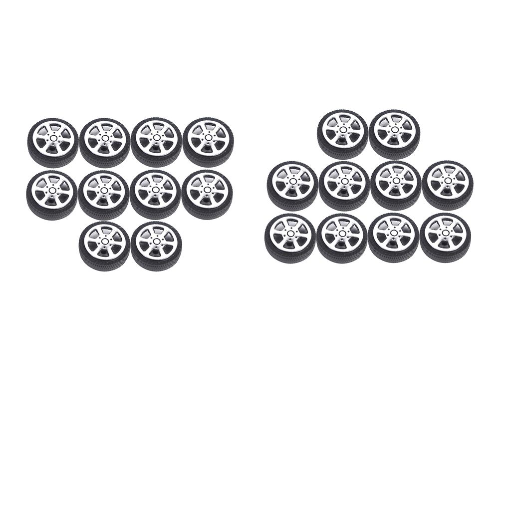 20pcs 5-Spoke Wheel Rims + Rubber Tires For Car