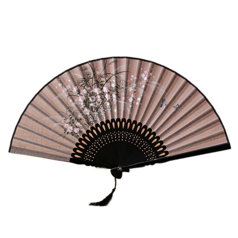 Folding Printing Cartoon Carved Fan & Event Multi-style Hand Silk Hand Flower Party &Vintage Fan 1pcs Hollow Chinese Props