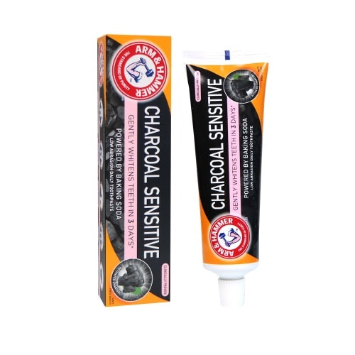 Arm & Hammer Charcoal Sensitive Whitening Toothpaste With Baking Soda Vegan -75ml