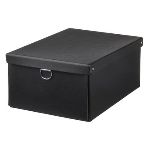 Nimm Storage Box With Lid - 25x35x15 Cm - Black