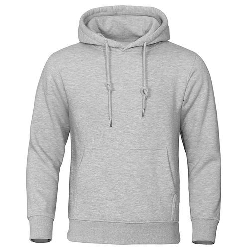 Trendy Unisex Comfortable Plain Hoodie- Grey