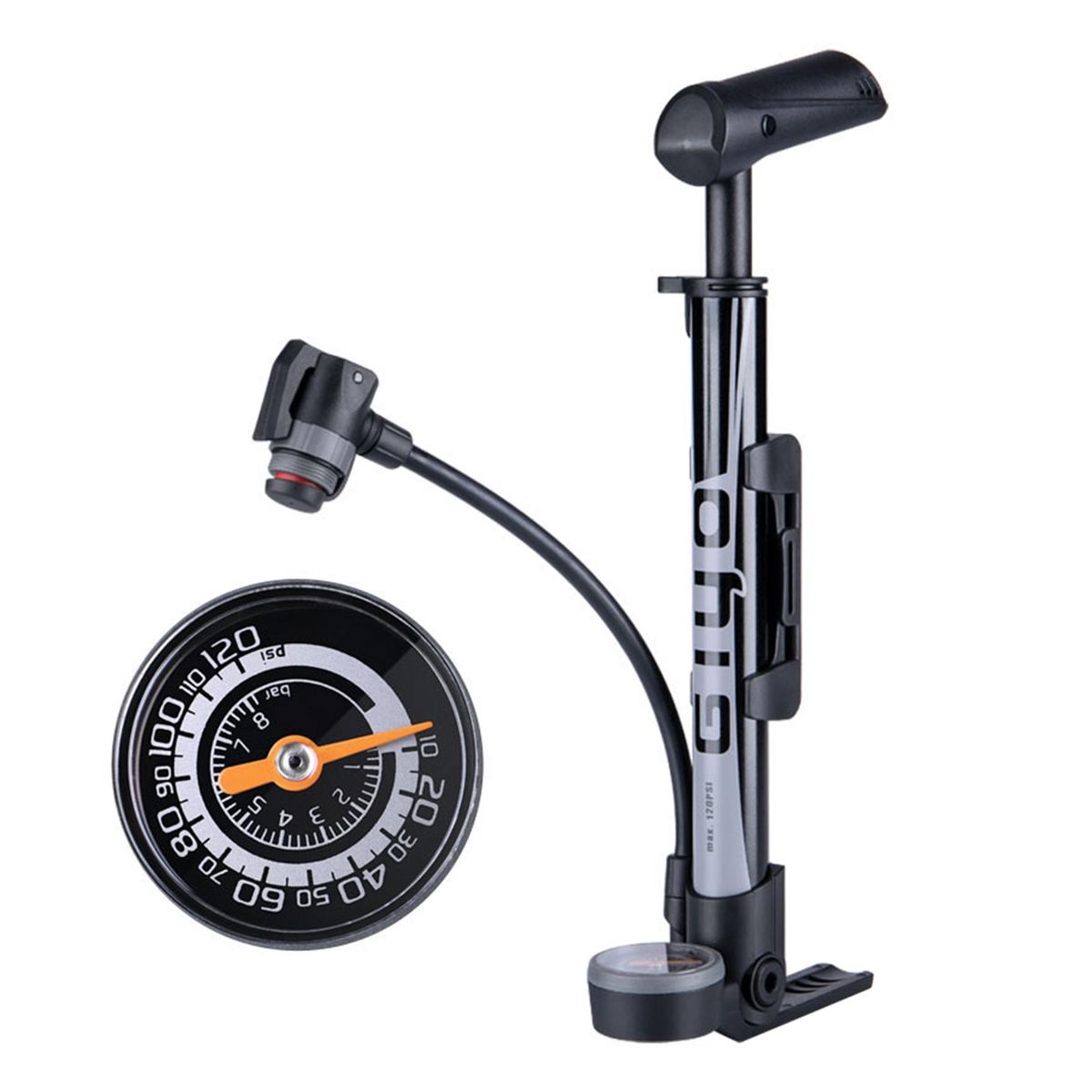GIYO 120Psi Bicycle Pump Presta Schrader 2 in 1