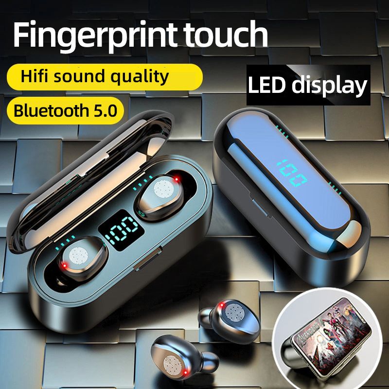 F9 Wireless Fingerprint Touch Bluetooth Headset