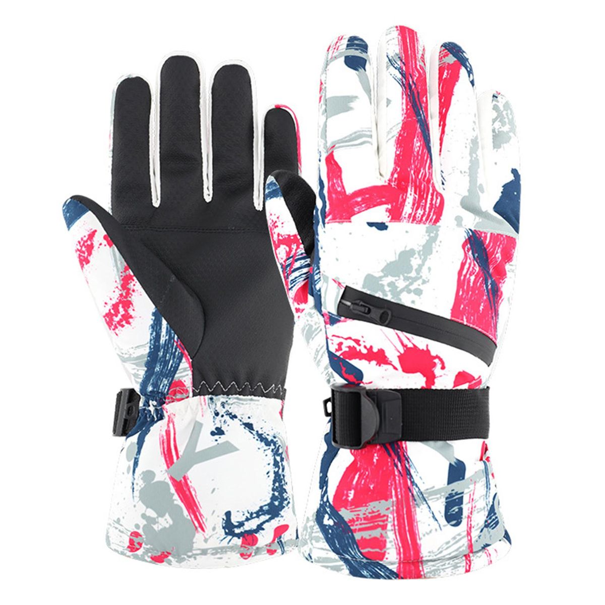 Snow Ski Gloves Waterproof & Windproof Winter Gloves Thermal Gloves Outdoor Warm Mittens Warm Touch Screen Gloves Full-Finger Mittens Cold Weather Hand Warmers for Skiing Driving Running Cycling