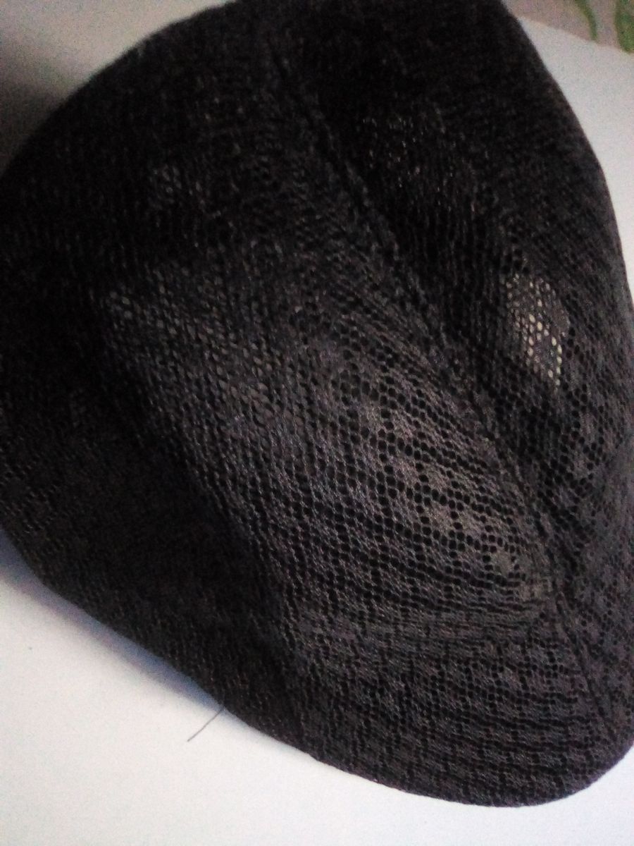 Black Netted Men's Panama Hat