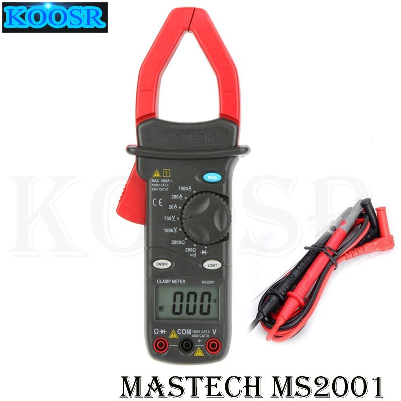 Mastech Ms2001 Digital Ac Clamp Meters 1000a Ac/dc Ammeter
