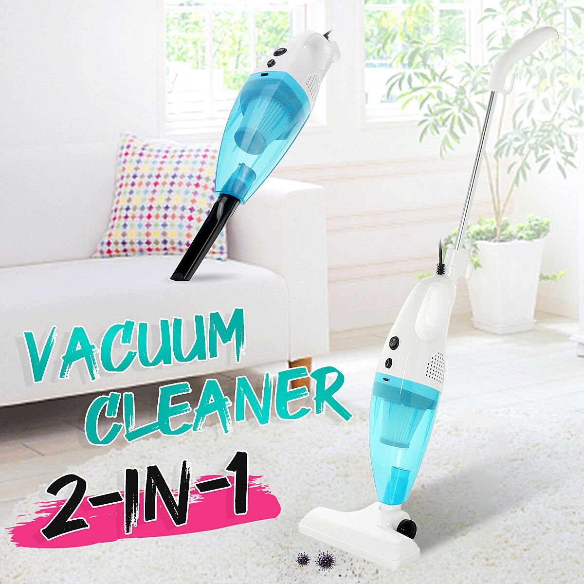 2-IN-1 14000PA 600W Corded Household Vacuum Cleaner UK