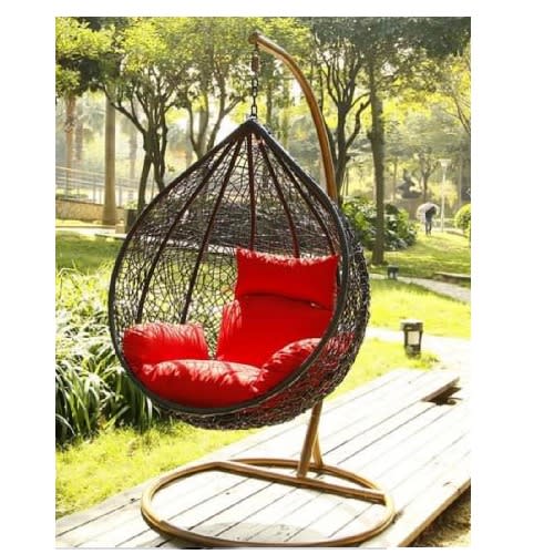 Single Outdoor & Indoor Swing Chair- Brown