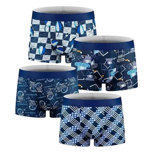 4pcs Men Underwear Boxers Panties Comfortable Soft