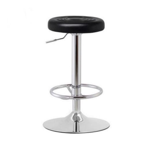 Adjustable Round Bar Stool - Black