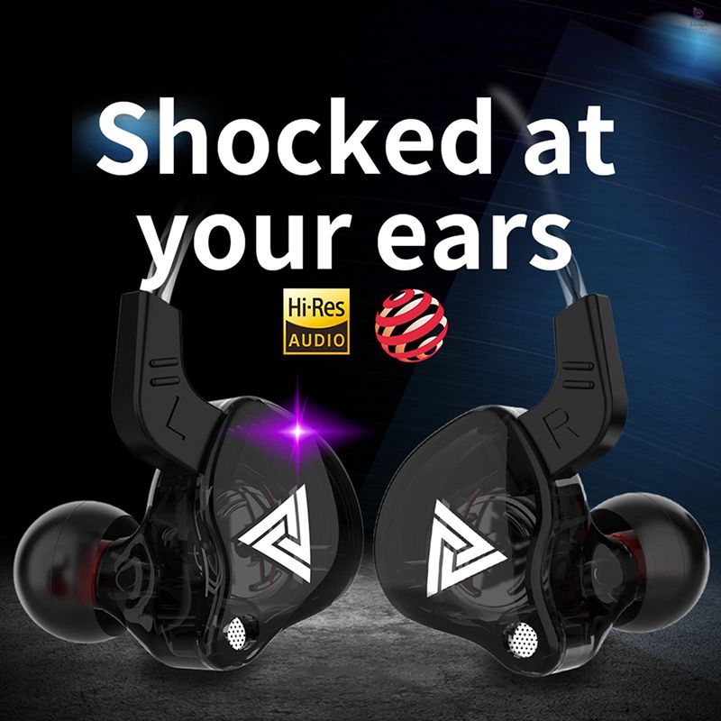 In-Ear Wire Control Heavy Bass Headphone - Black(With Mic)