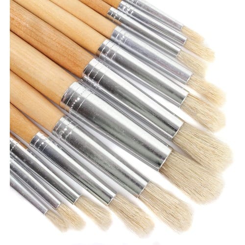 12pc Long Handle Artist Paint Brush Set