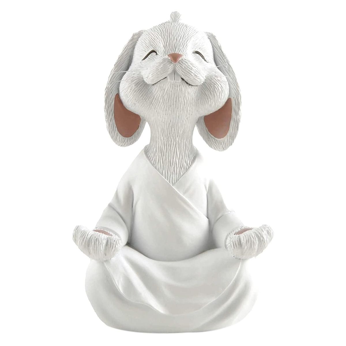Easter Rabbit Figurine Easter Meditation Rabbit Handicraft Decoration White