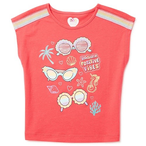 365 Kids Girls Spring Summer Tapped Dolman T-shirt Top -