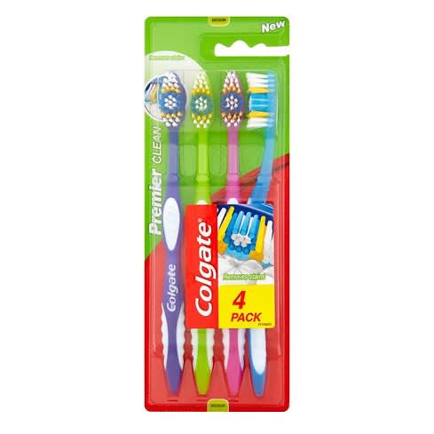 Removes Stains - Medium Toothbrush - 4 Pack
