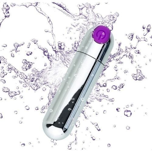Bullet Vibrator Sex Toy Rechargeable Strong Vibration-Silver