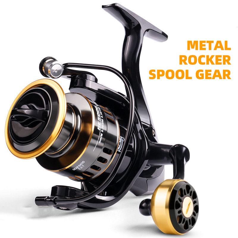 7000 Series Metal Fishing Reel Durable Spinning Wheel for Sea and Nile Fishing, Long Throw Wheel