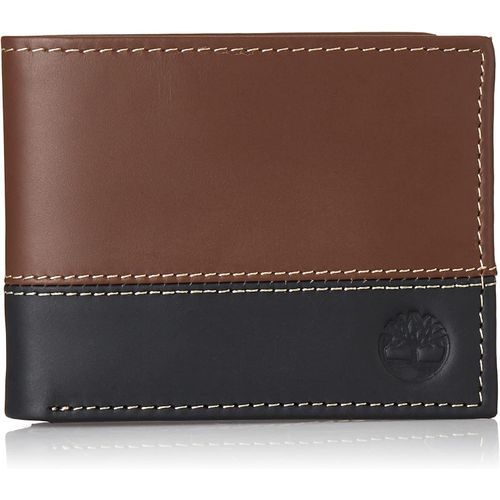 Timberland Men's Leather Passcase Wallet Trifold Hybrid