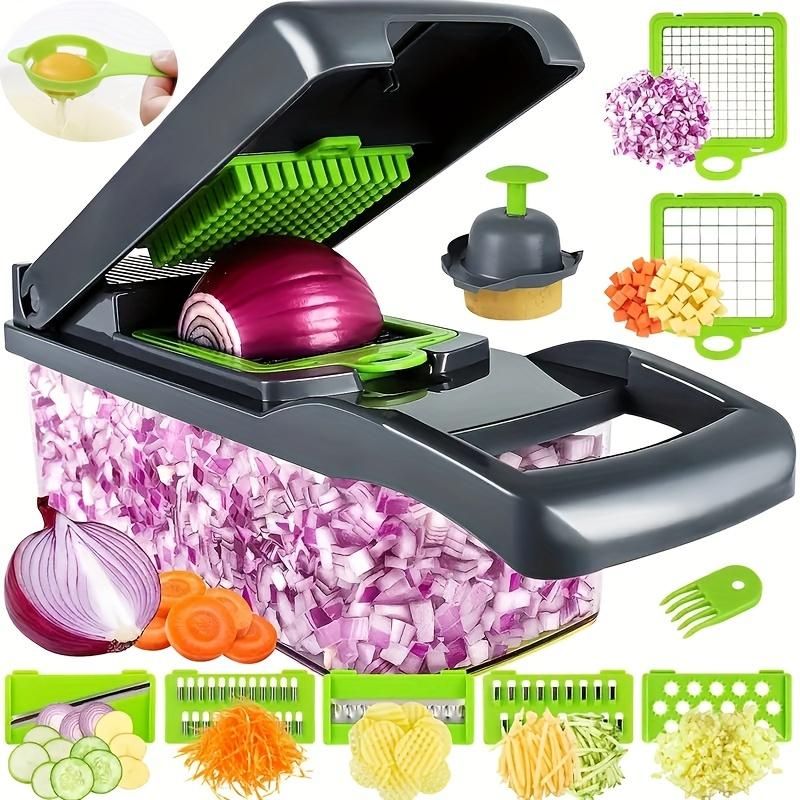 16pcs set, kitchen vegetable chopper with multiple interchangeable blades