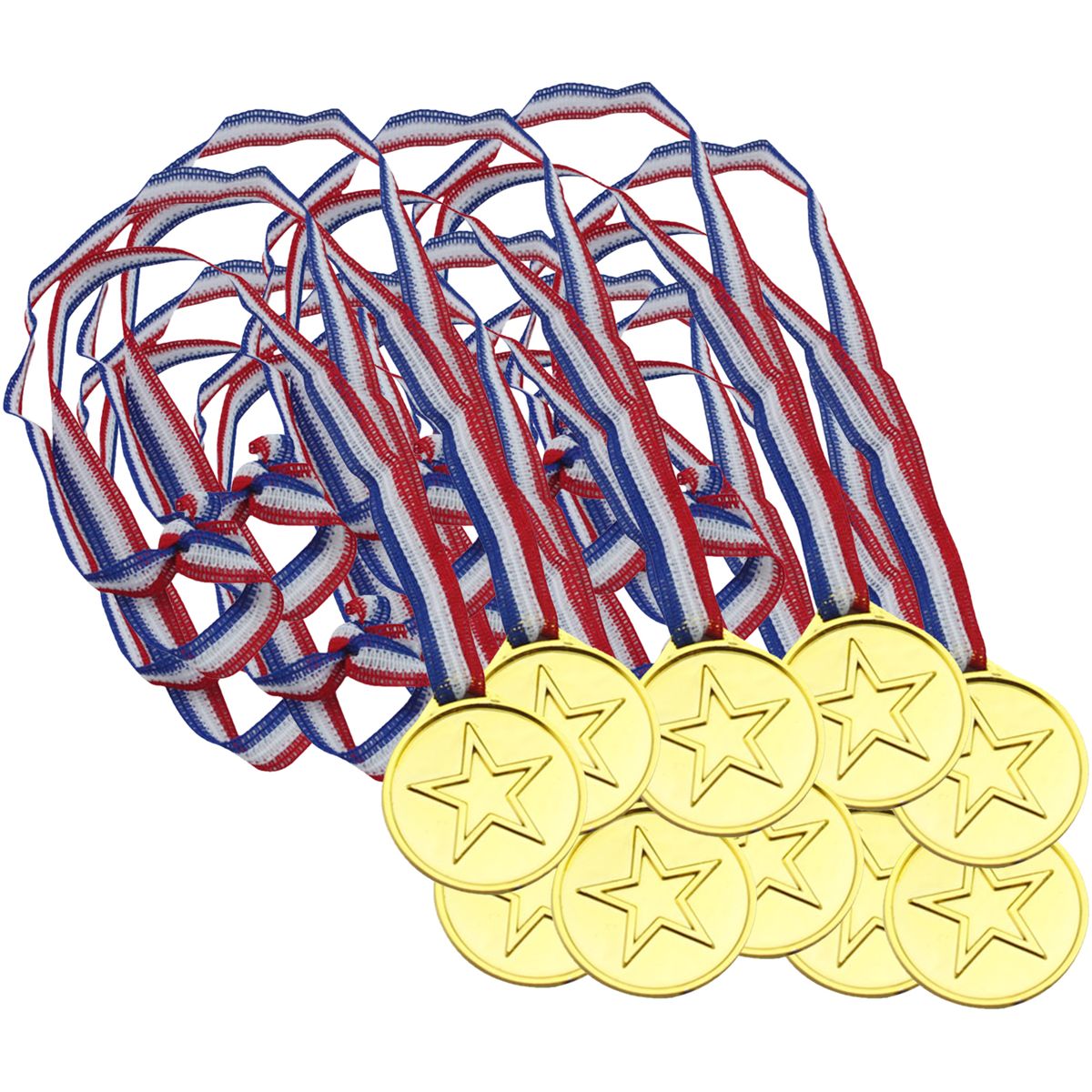 10pcs Medals Funny Long Rope Star Design Winner Medals Toy-