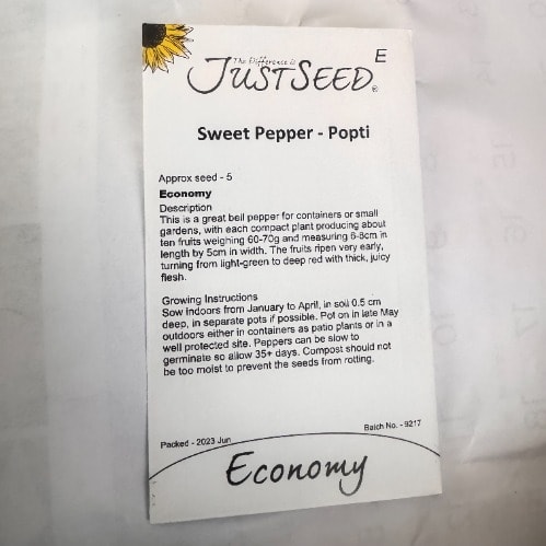 Sweet Pepper Popti Seeds-5seeds