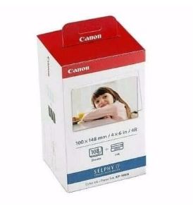 Selphy Colour Ribbon Ink/photo Paper Set Kp-108in