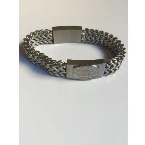 Men's Luxury Steel Link Bracelet- Silver