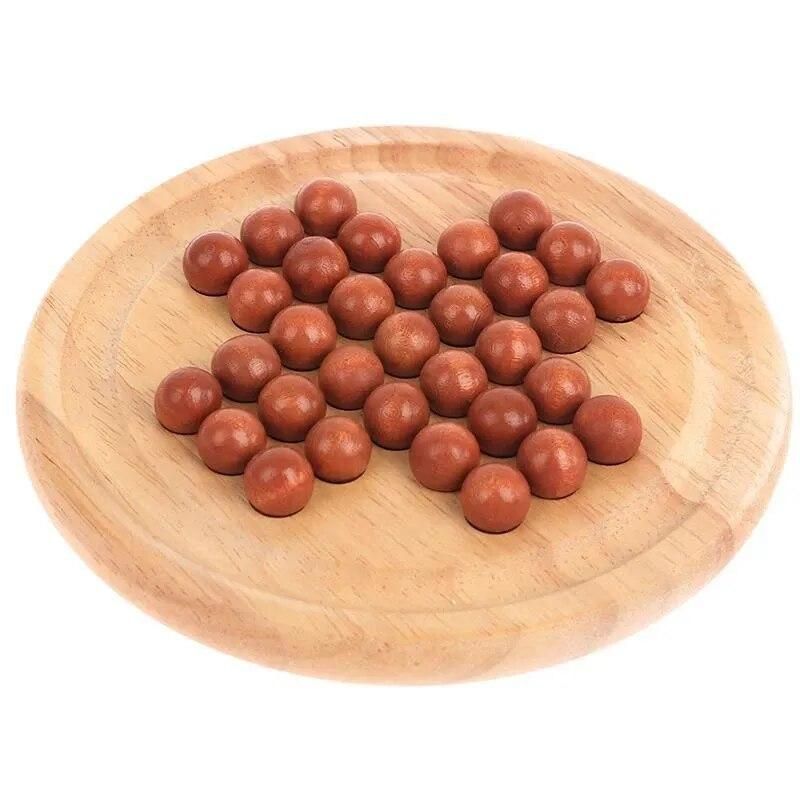 Single Chess Peg Solitaire Puzzle IQ Toys Brain Teasers Adults Kids Classical Europe Board Game Juegos De Fiesta Familiares