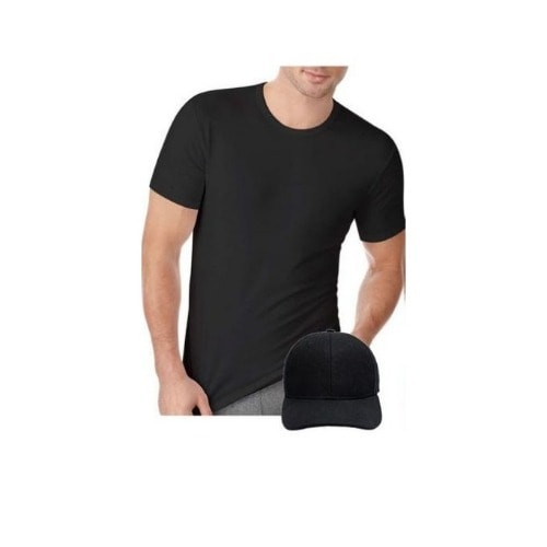 Unisex Combo T-shirt & Cap - Black