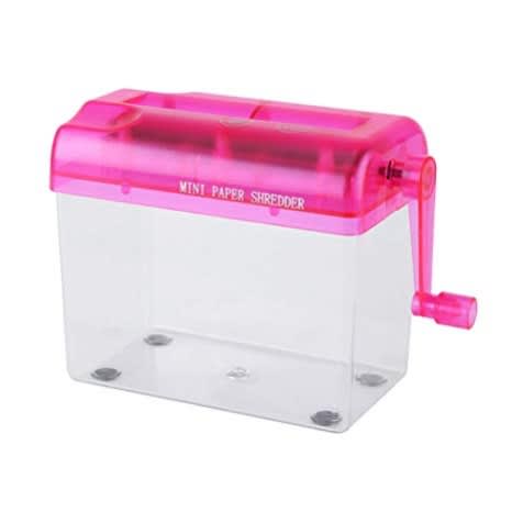 Manual Paper Shredder Pink