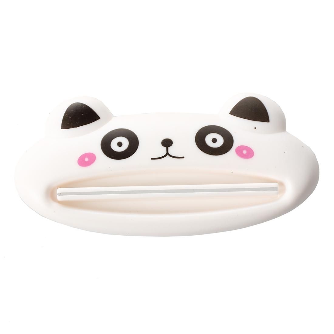 2 Pcs Home Multifunctional Bathroom Toothpaste Cream Squeezer, Panda-shape White