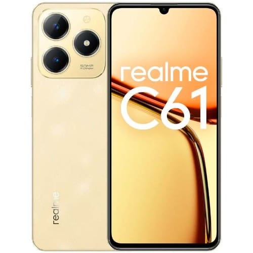 Realme C61 - 6.78"HD+ - 256GB ROM - 8GB RAM - 4G LTE - Dual SIM - 5000mAh - Golden