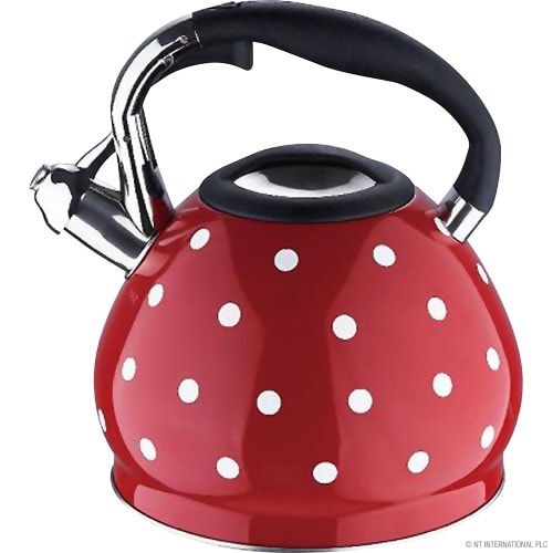 Whistling Kettle - Dotted Red