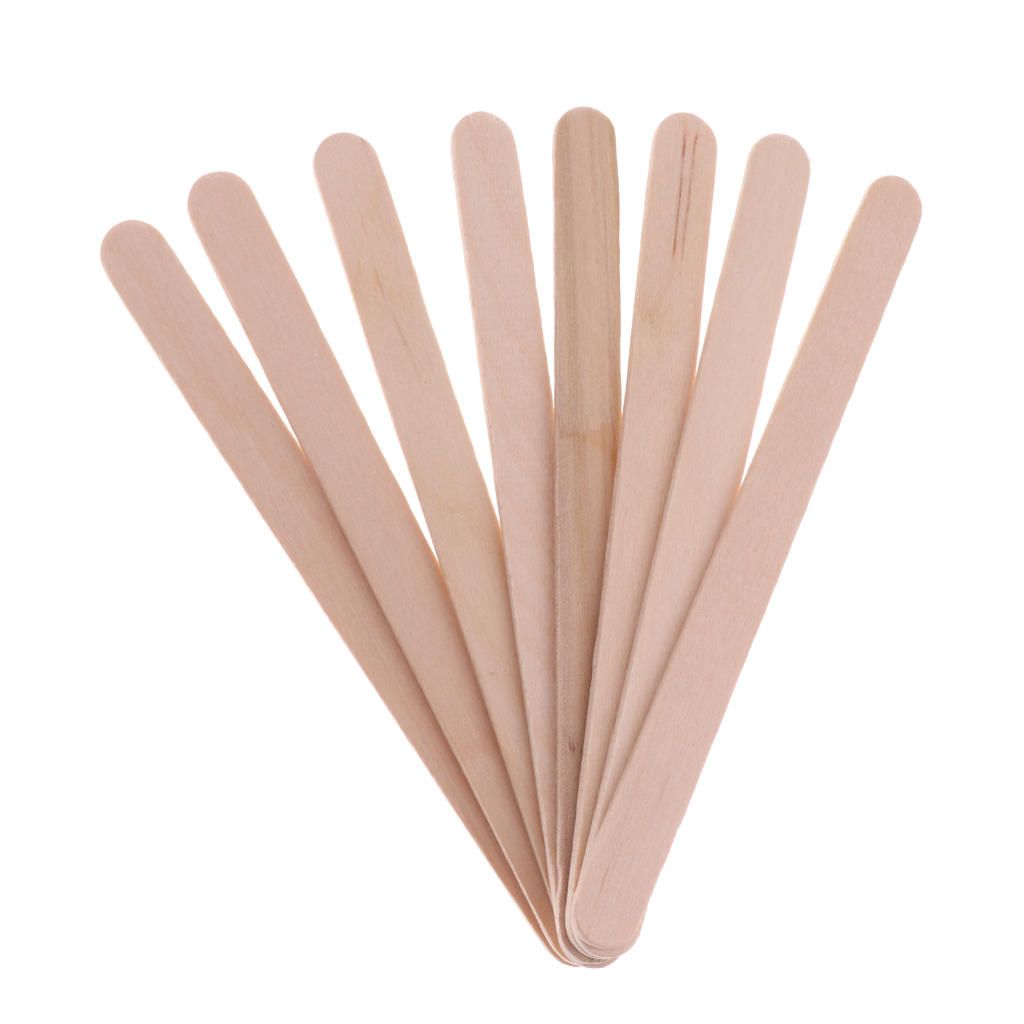 200pcs Wooden  Spatula Tongue Disposable Hair Removal Waxing Sticks