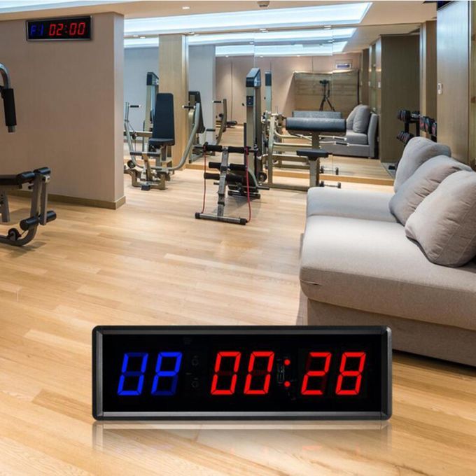 Protable Interval  Clock Training Stopwatch W/ Remote For Gym