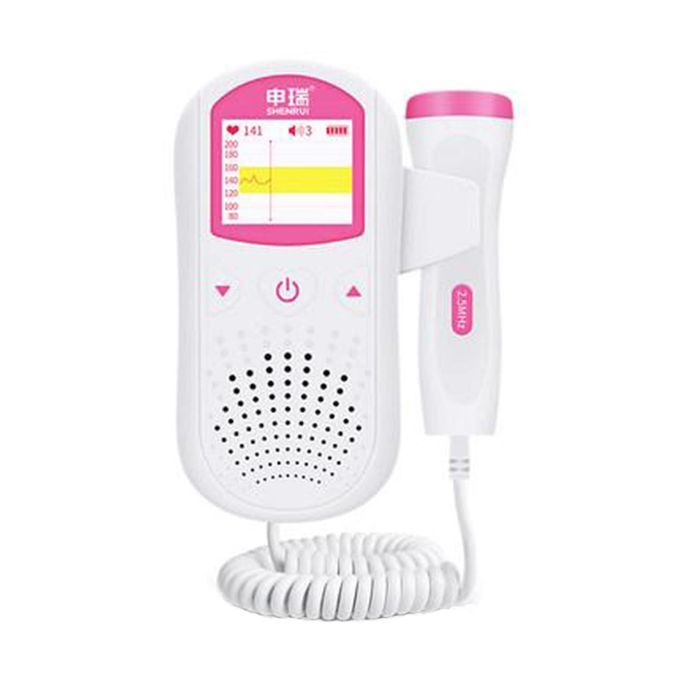 Pocket Fetal Doppler Baby Heart Beat Rate Monitor FHR 25Mhz Probe