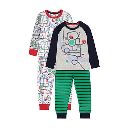 2 Piece Vehicle Road Boys Pyjamas