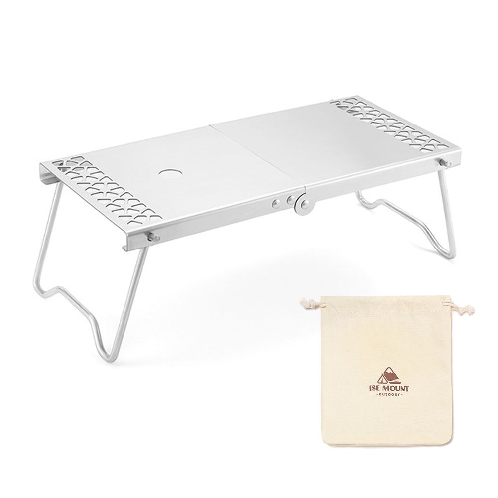Stainless Steel Outdoor Camping Table Lightweight Folding