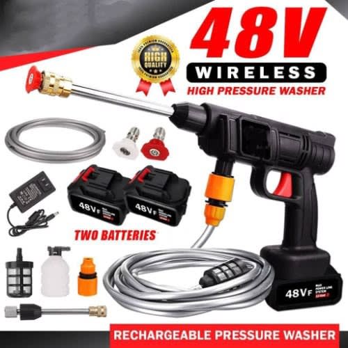 Rechargeable Cordless High Pressure Multi-purpose Car Washer - 3batteries