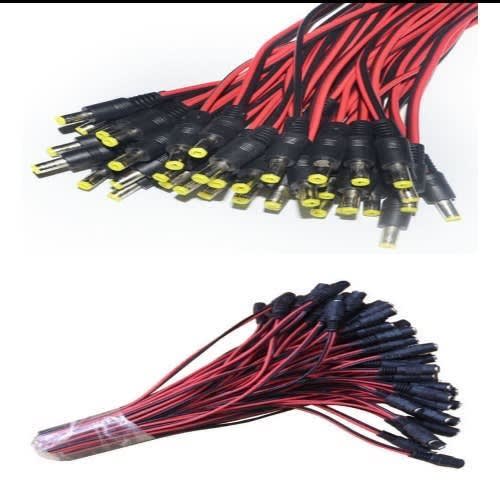 DC Power Jack Connector Cable Male - 25 Pairs And Female -50 Pieces