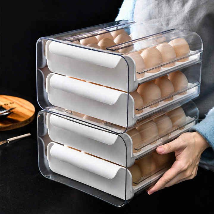 Double Layer Egg Storage Drawer