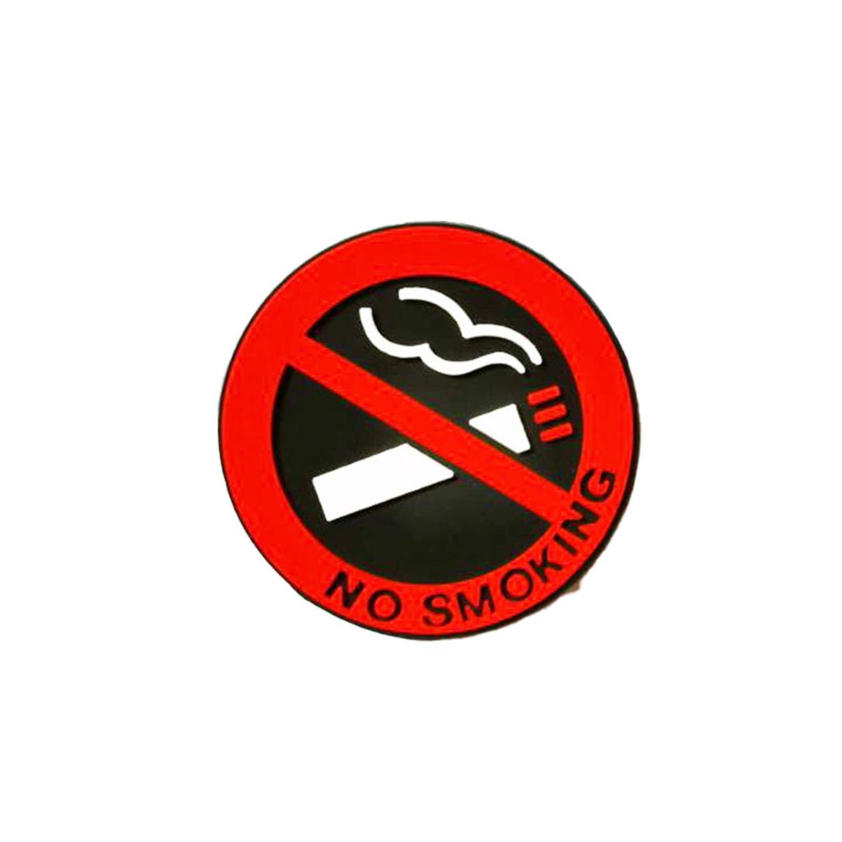 Non-smoking Warning Sign No Warning Car Sticker Black and Red