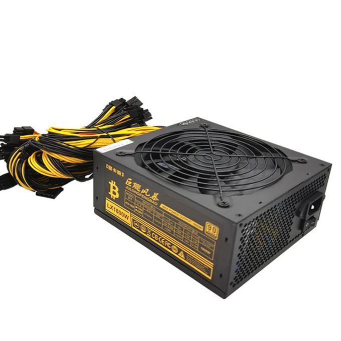 AC 110V-264V  Pc 1800W Mine Chassis Power Supply Support 8 GPUs ETH