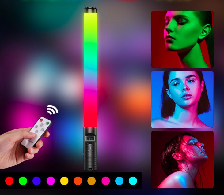 Handheld RGB Colorful Light Wand LED Photography Light Stick