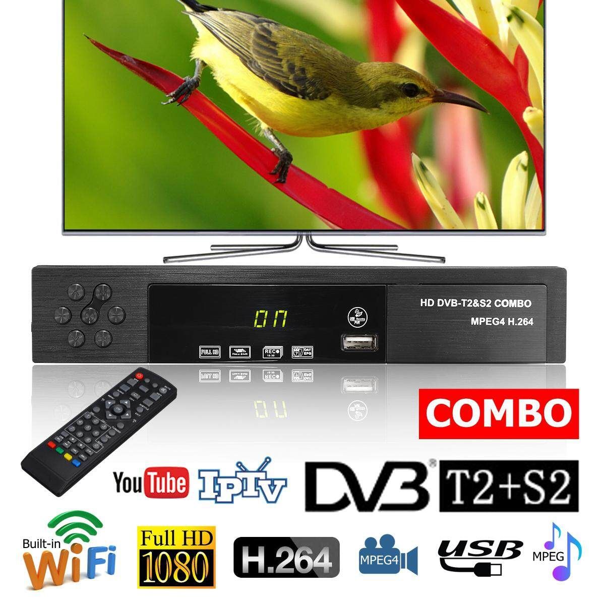 Digital Satellite Terrestrial TV Receiver T2+S2 HD 1080P Decoder Set-top BOX