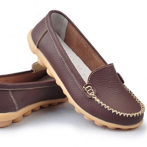 Tendon Flat Shoes Women's Leather Shoes Soft