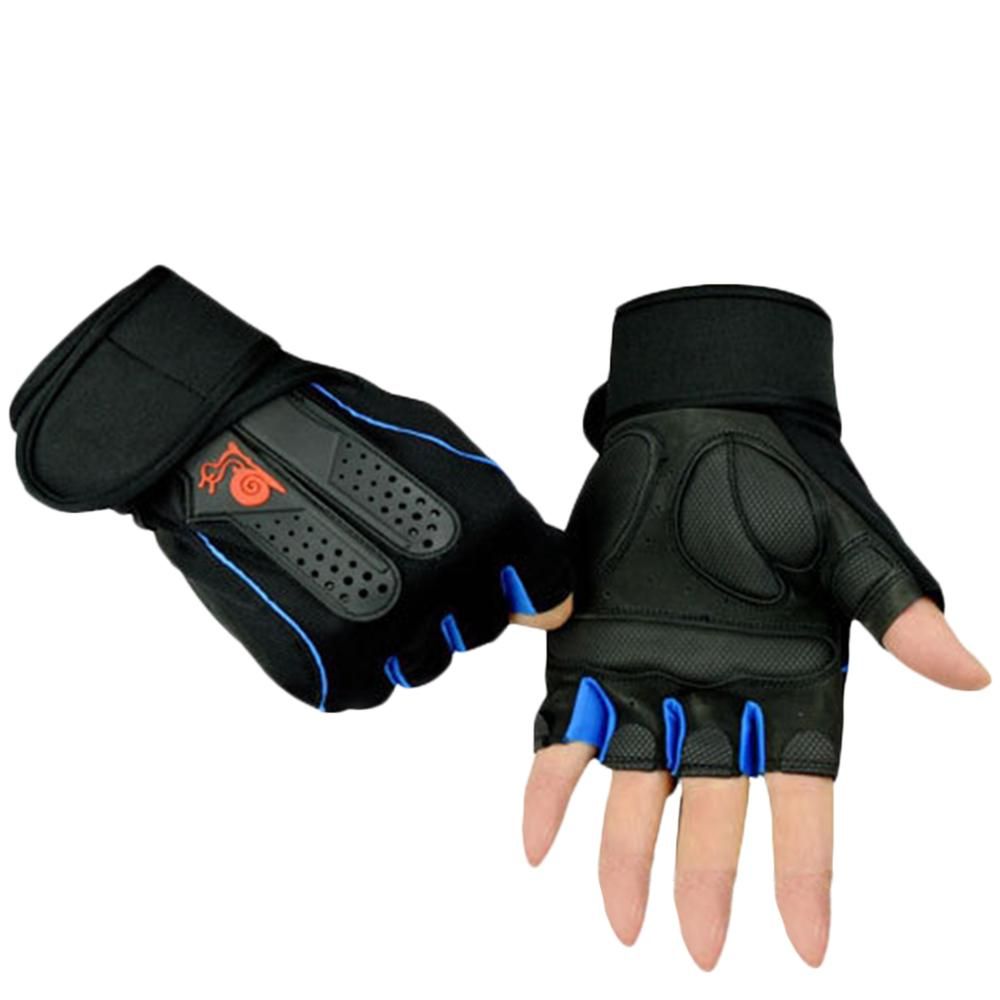 Work Gloves Fitness Exercise Training Gym Gloves Half Finger Weightlifting Gloves Multifunction For Men Women  Blue XL