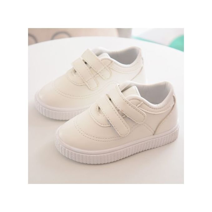 BOY GIRL BIRTHDAY PLIMSOLE SNEAKERS - WHITE