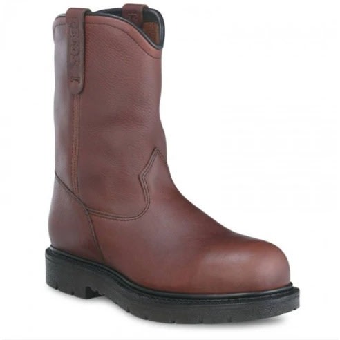 Red Wings Workers Safety Shoes - Brown